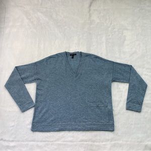 NWOT Blue Eileen Fisher Merino Wool Blend Sweater